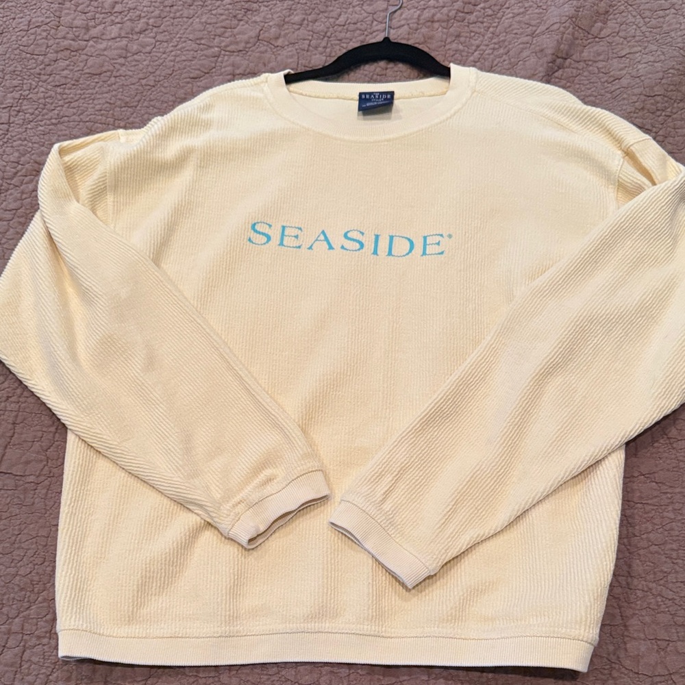 Seaside Crewneck Sweater in Pale Yellow